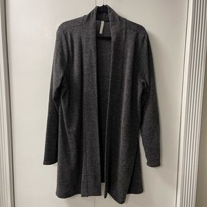 Charcoal grey open front cardigan